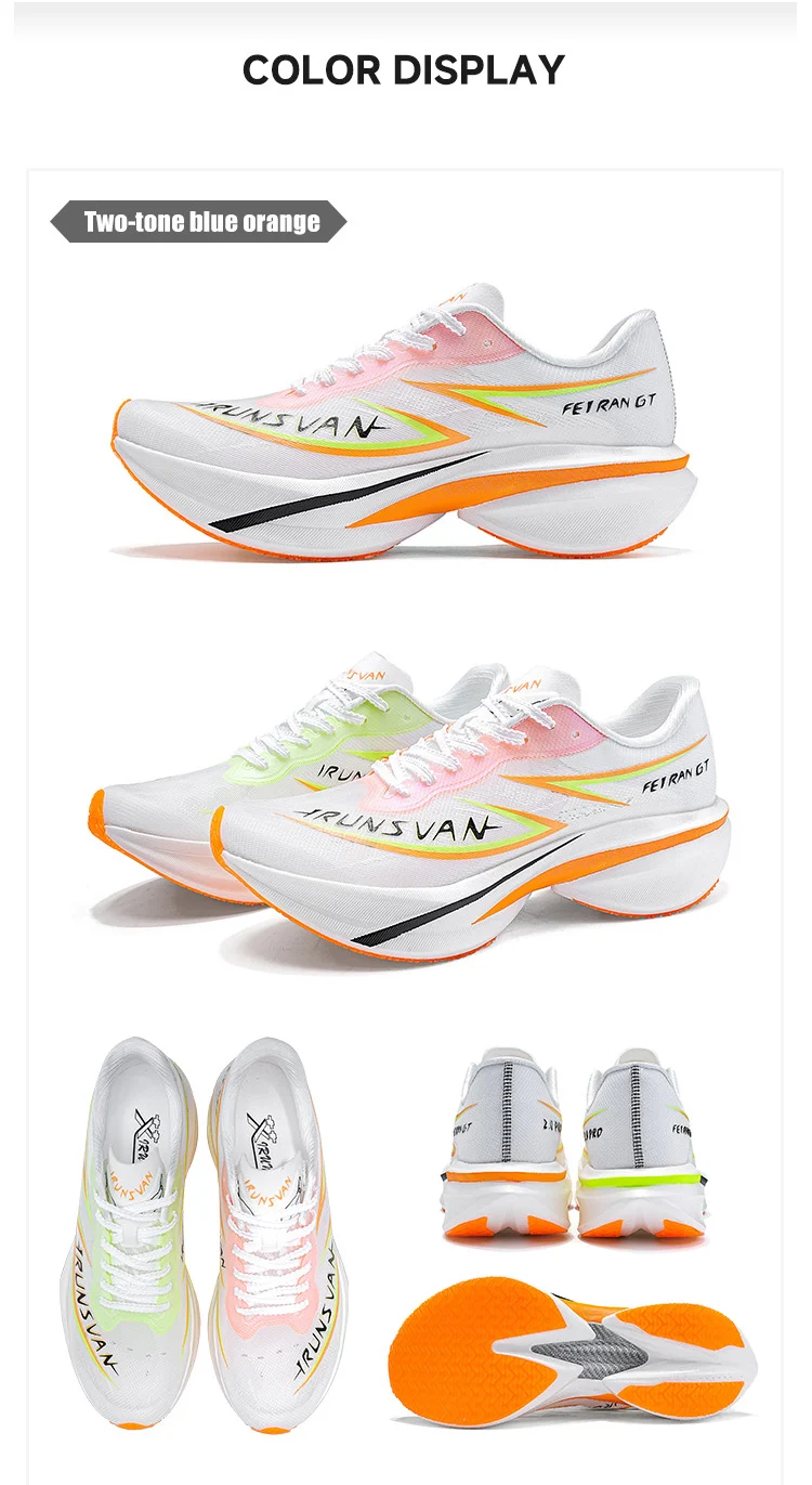 IRUNSVAN Professional Marathon Carbon Plate For Men Cushioning Shock Absorption Breathable Lightweight Running Shoe 106