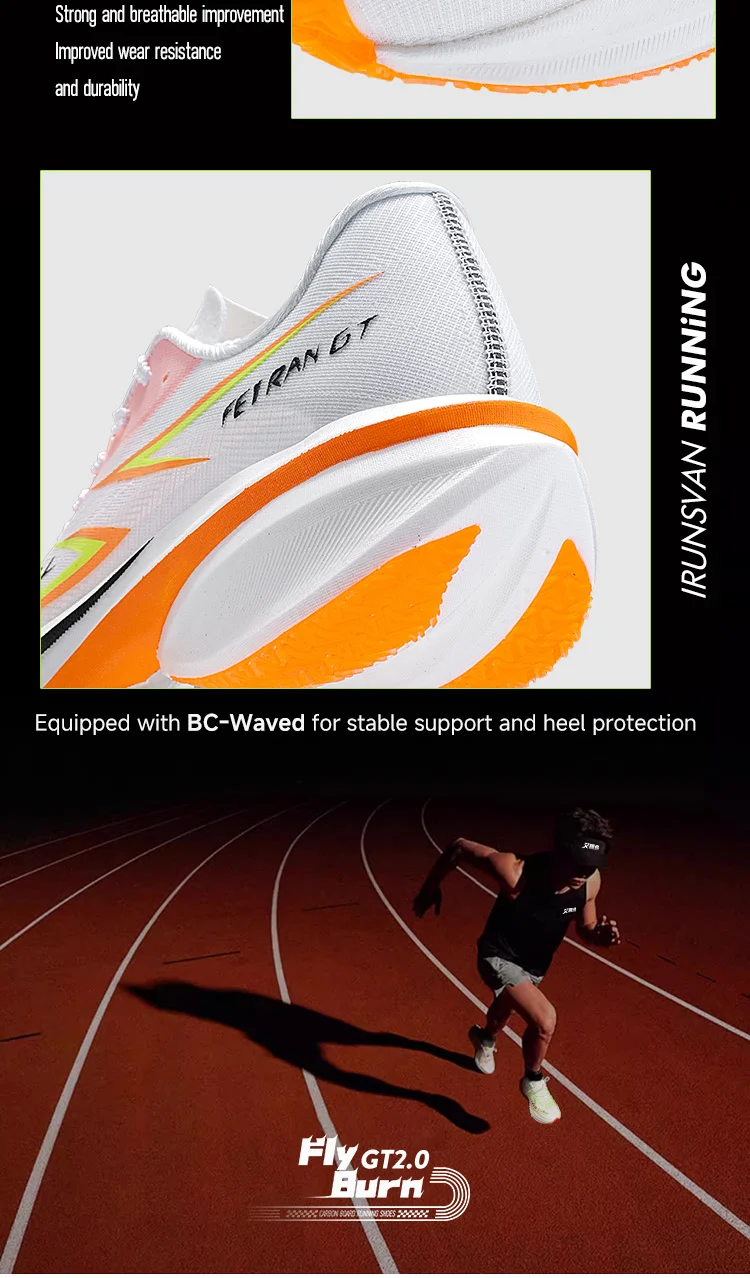 IRUNSVAN Professional Marathon Carbon Plate For Men Cushioning Shock Absorption Breathable Lightweight Running Shoe 106