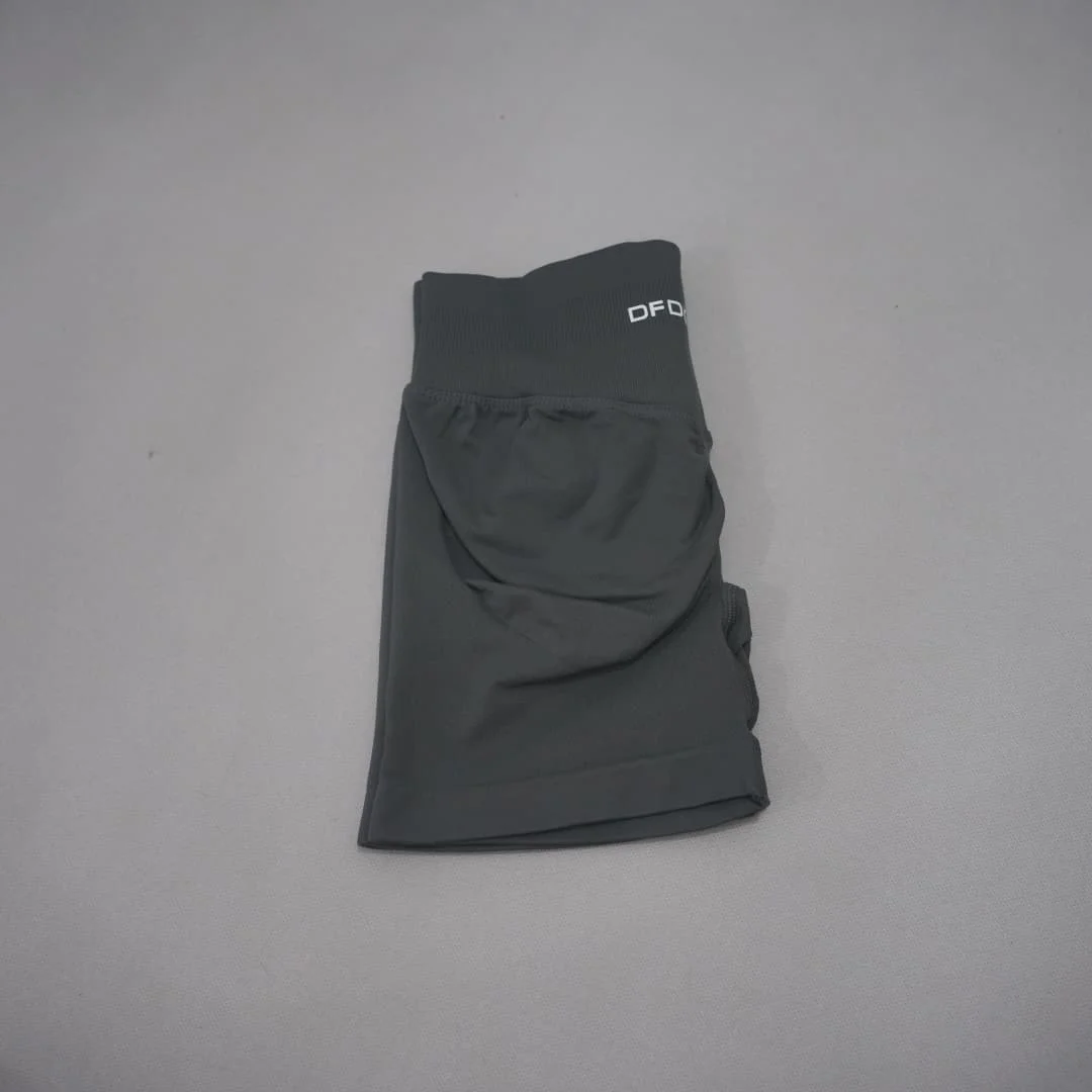 DF-LOGO Women High Waist Scrunch Butt Lift Yoga Shorts Squat Proof Push Up Workout Gym Running Fitness Athletic Sports Shorts