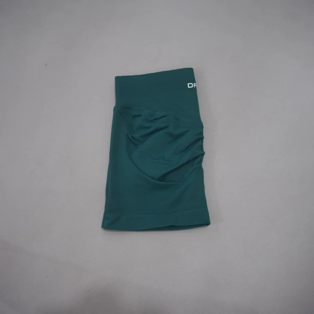 DF-LOGO Women High Waist Scrunch Butt Lift Yoga Shorts Squat Proof Push Up Workout Gym Running Fitness Athletic Sports Shorts