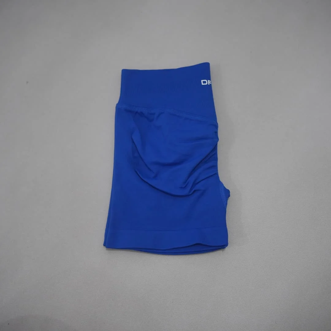 DF-LOGO Women High Waist Scrunch Butt Lift Yoga Shorts Squat Proof Push Up Workout Gym Running Fitness Athletic Sports Shorts