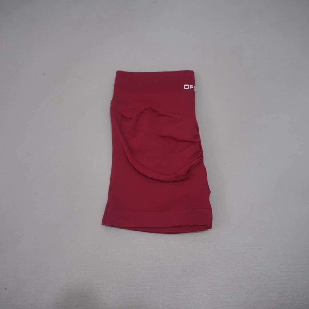 DF-LOGO Women High Waist Scrunch Butt Lift Yoga Shorts Squat Proof Push Up Workout Gym Running Fitness Athletic Sports Shorts
