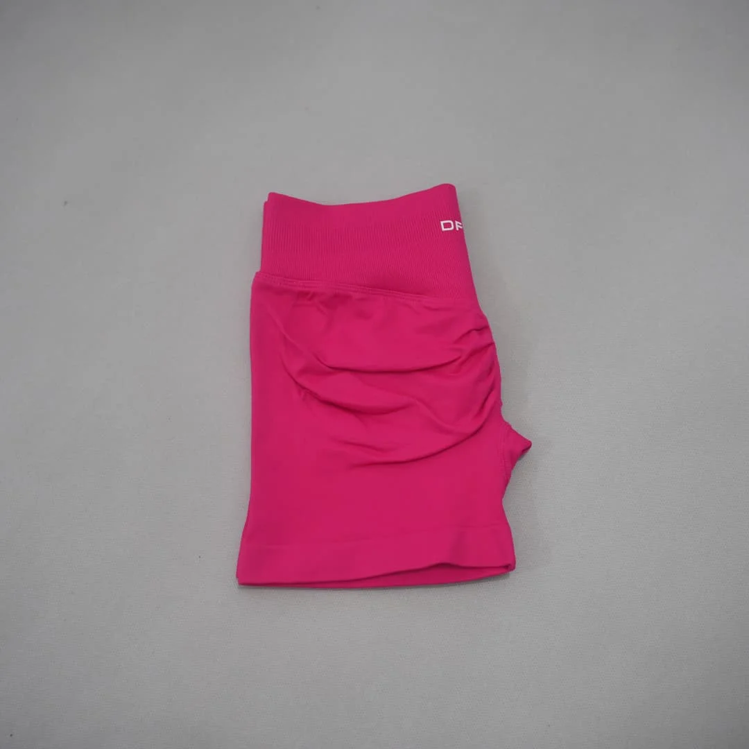 DF-LOGO Women High Waist Scrunch Butt Lift Yoga Shorts Squat Proof Push Up Workout Gym Running Fitness Athletic Sports Shorts