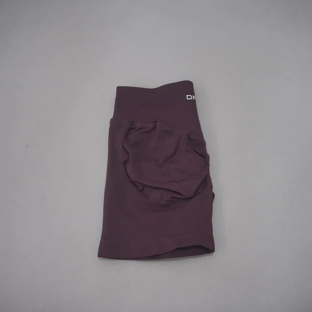 DF-LOGO Women High Waist Scrunch Butt Lift Yoga Shorts Squat Proof Push Up Workout Gym Running Fitness Athletic Sports Shorts