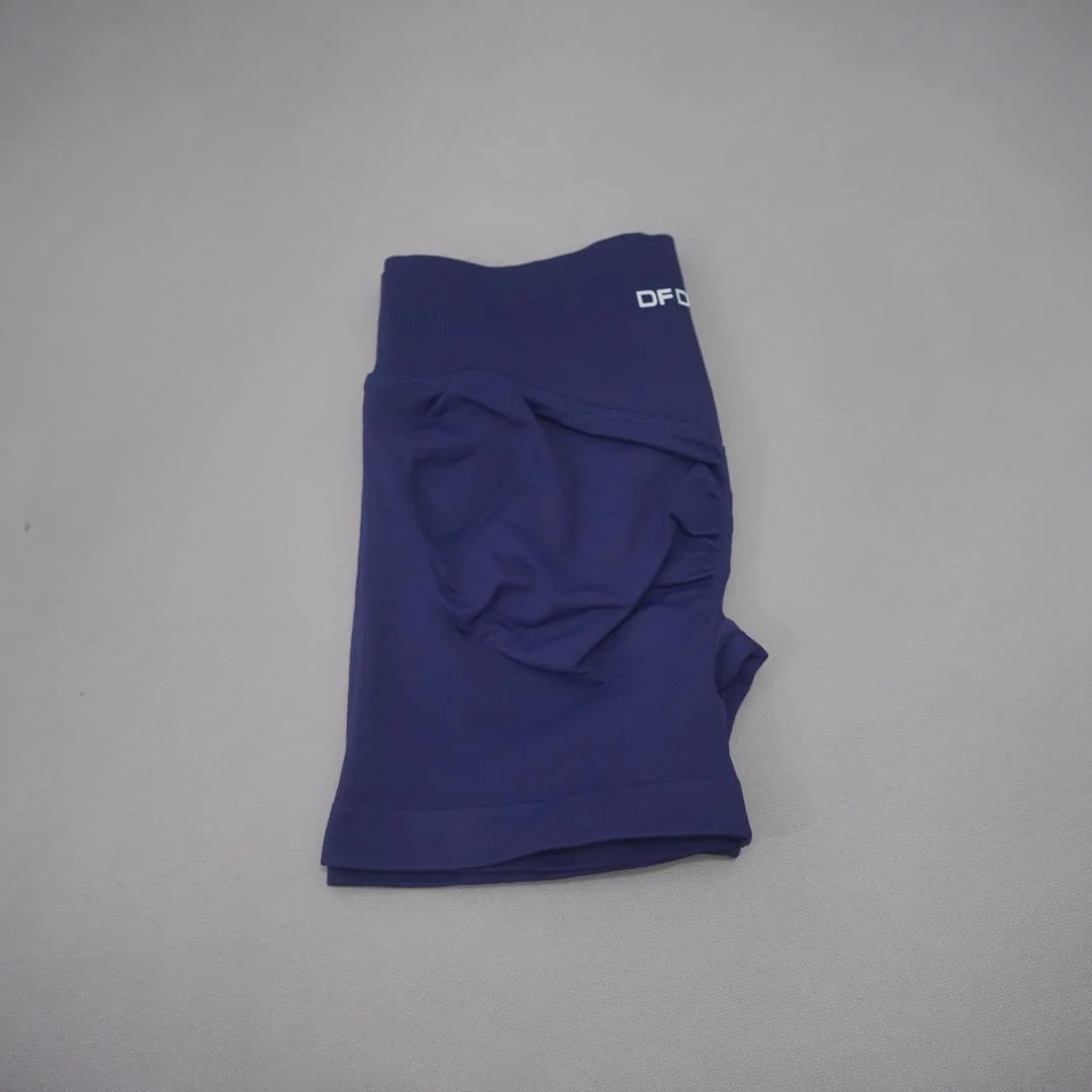 DF-LOGO Women High Waist Scrunch Butt Lift Yoga Shorts Squat Proof Push Up Workout Gym Running Fitness Athletic Sports Shorts