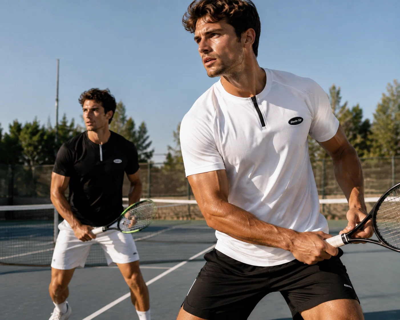 Veidoorn Men Half Zip Sports T-Shirt Running Training Tee With Vent Holes Breathable Athletic Top For Basketball Workout
