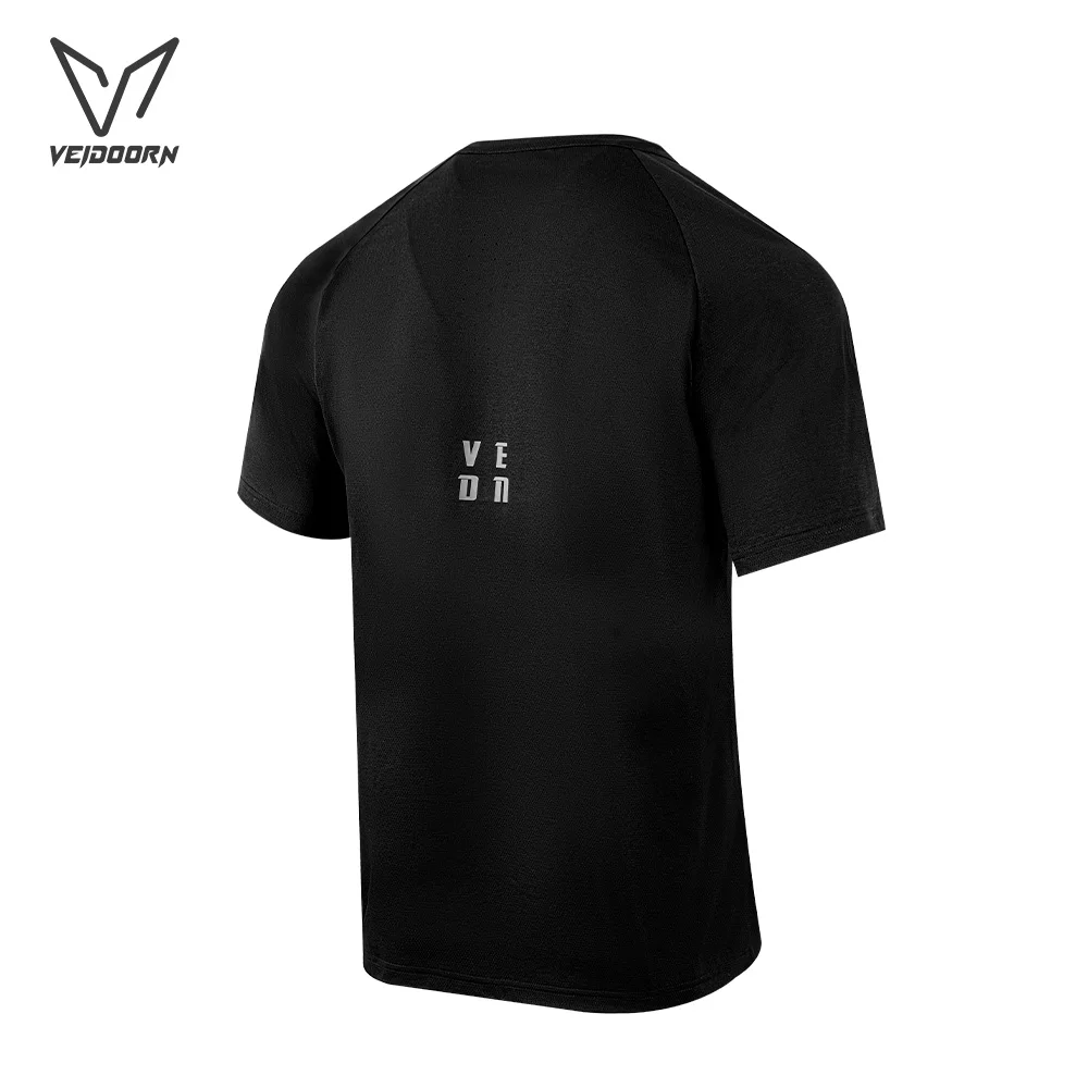 Veidoorn Men Half Zip Sports T-Shirt Running Training Tee With Vent Holes Breathable Athletic Top For Basketball Workout