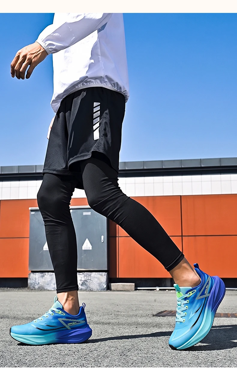 Women’s Marathon Racing Shoes Men’s Carbon Fiber Racing Shoes Breathable Lightweight Comfortable Athletic Energy Return Sneaker