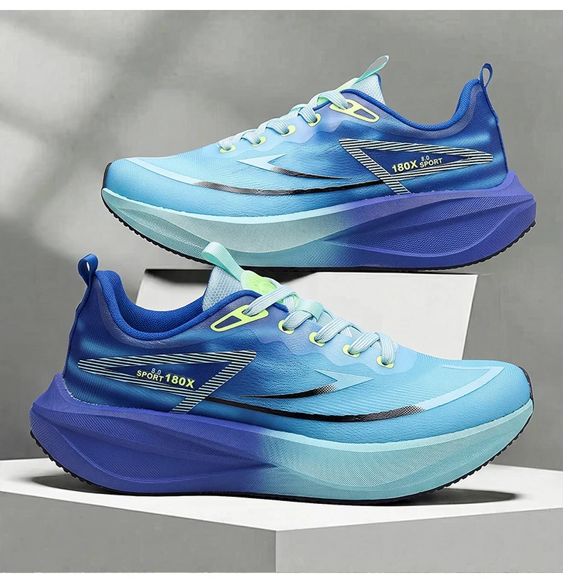 Women’s Marathon Racing Shoes Men’s Carbon Fiber Racing Shoes Breathable Lightweight Comfortable Athletic Energy Return Sneaker