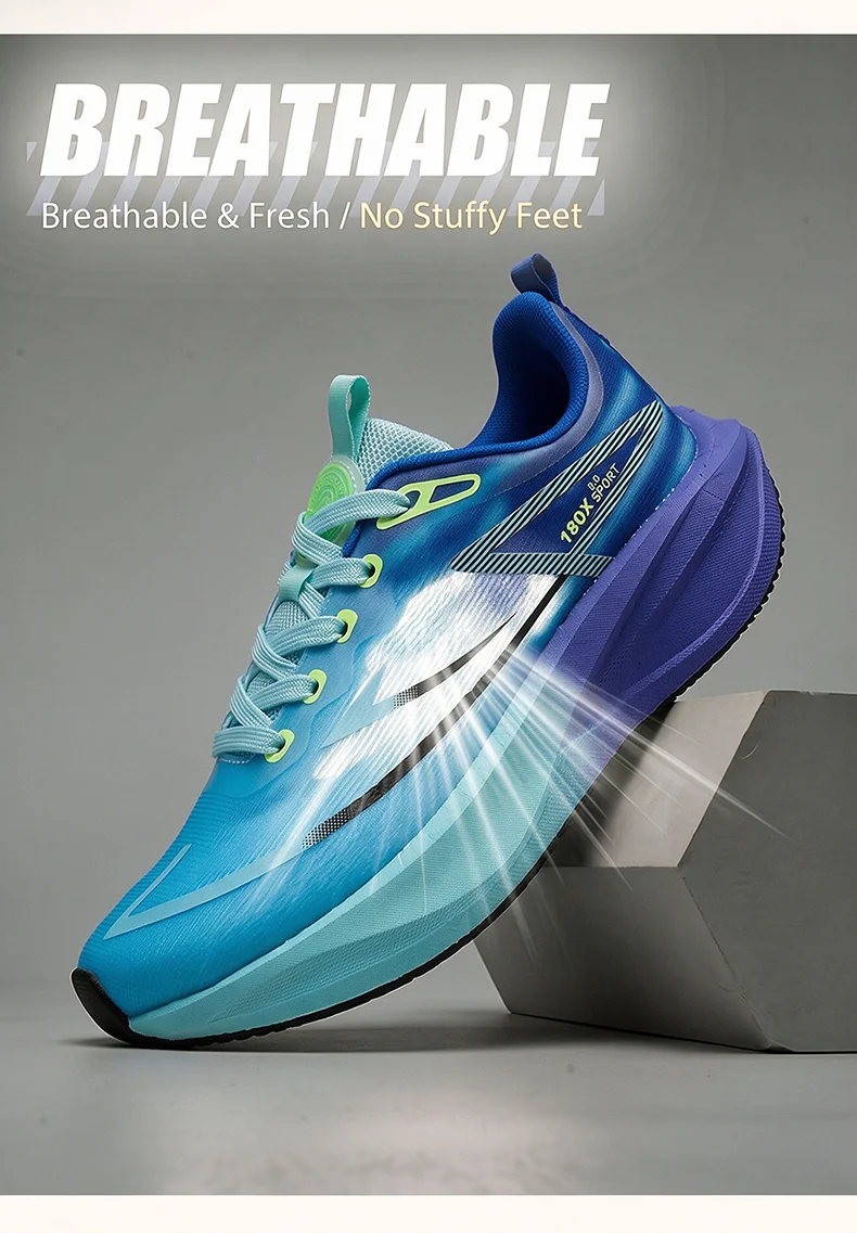 Women’s Marathon Racing Shoes Men’s Carbon Fiber Racing Shoes Breathable Lightweight Comfortable Athletic Energy Return Sneaker