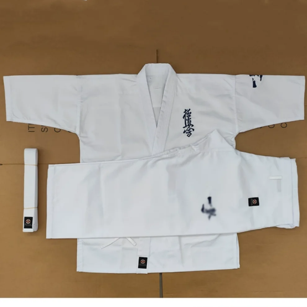 Quality Kyokushinkai Dogi Dobok Karate Uniform Kimono Gi Cloth For Kids Adult Free White Belt