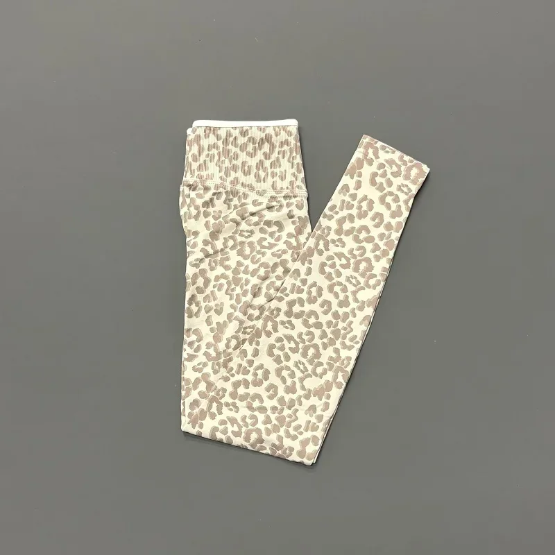 HISTELLO Butt Lift Leopard Print Leggings Fit Sculpt Breathable Seamless Tummy Control Slim Fit Yoga Gym Workout Sports Pants