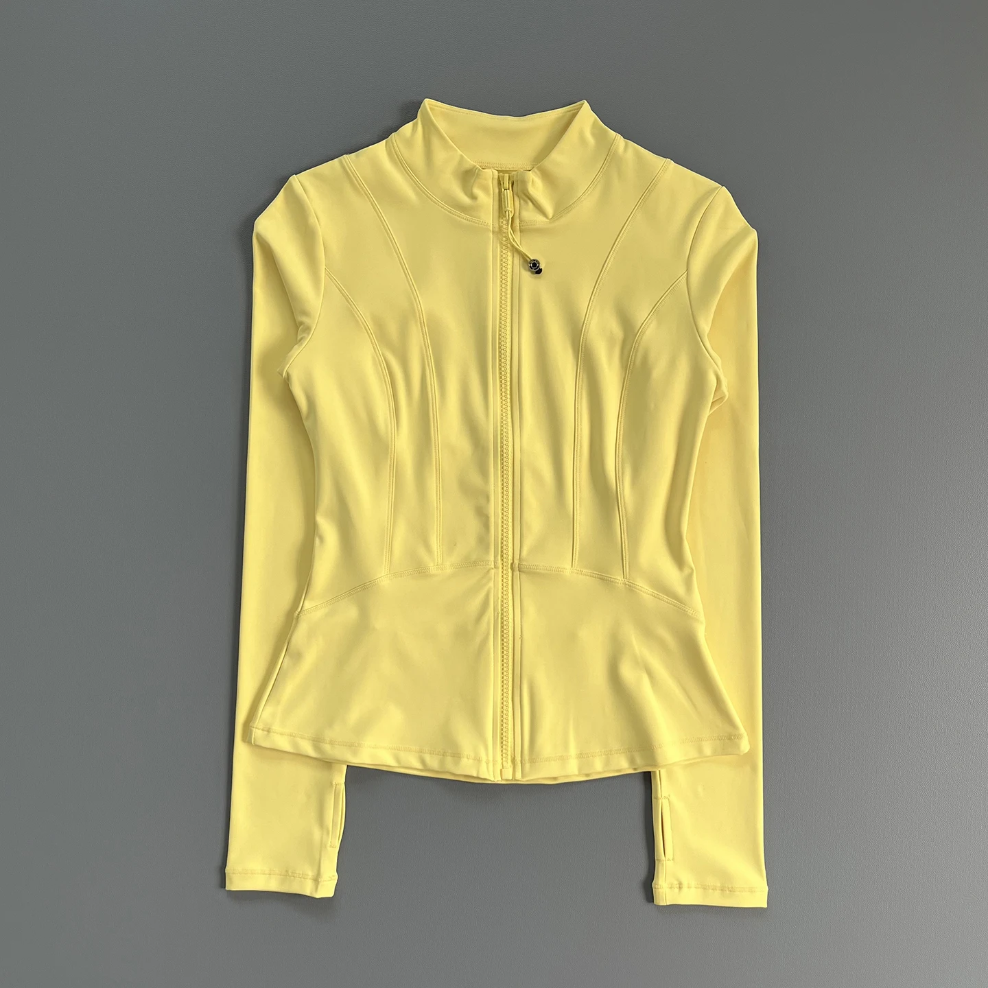 Half Zip Stand Collar Athletic Top Women Slim Long Sleeve Fitness Workout Running Jacket