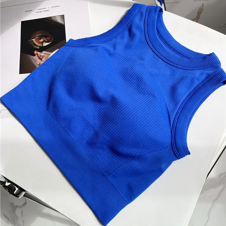 Women's High Impact Sports Bra with Pads, Shockproof Yoga Tank Top for Gym Hiking Climbing
