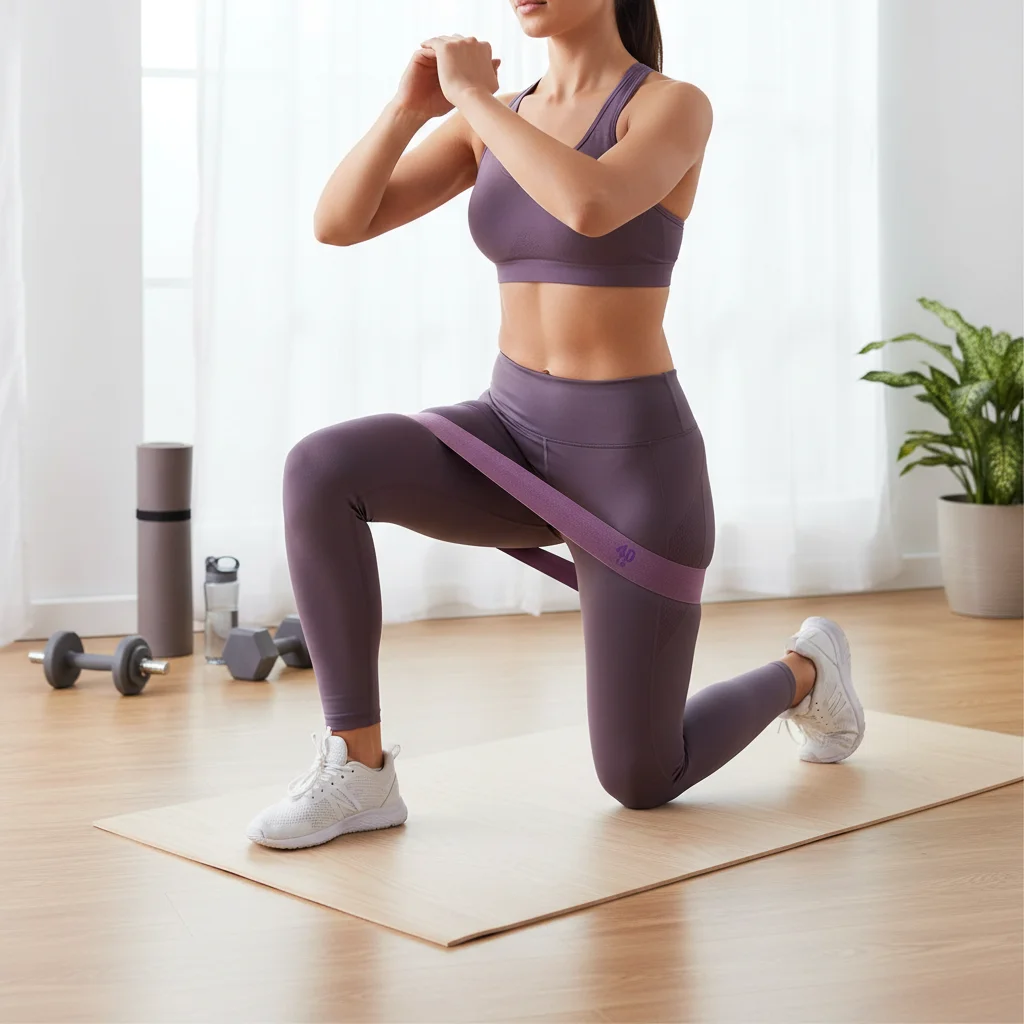 Crochet Non-Slip Yoga Resistance Band Glute Workout Elastic Fitness Pull Band for Butt Toning Leg Stretching Home Gym Training