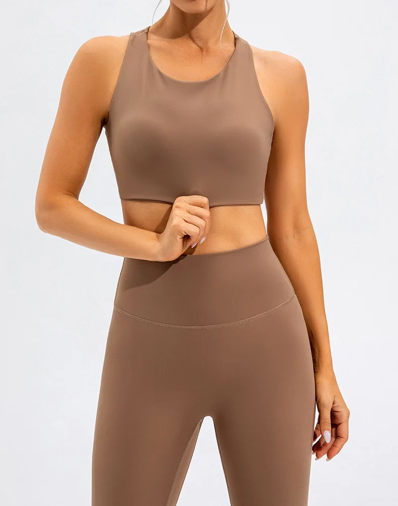 Women' Sexy One-Piece Sports Bras Yoga Top Vest Quick-drying Yoga Gym Fitness Underwear Outdoors Running Training Sport Bra