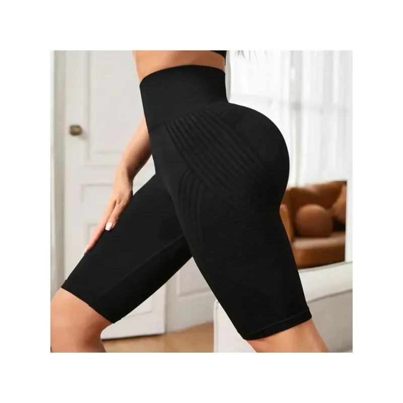 Europe and the United States hot-selling seamless hip-lifting fitness pants belly tight high-waisted peach hip yoga shorts