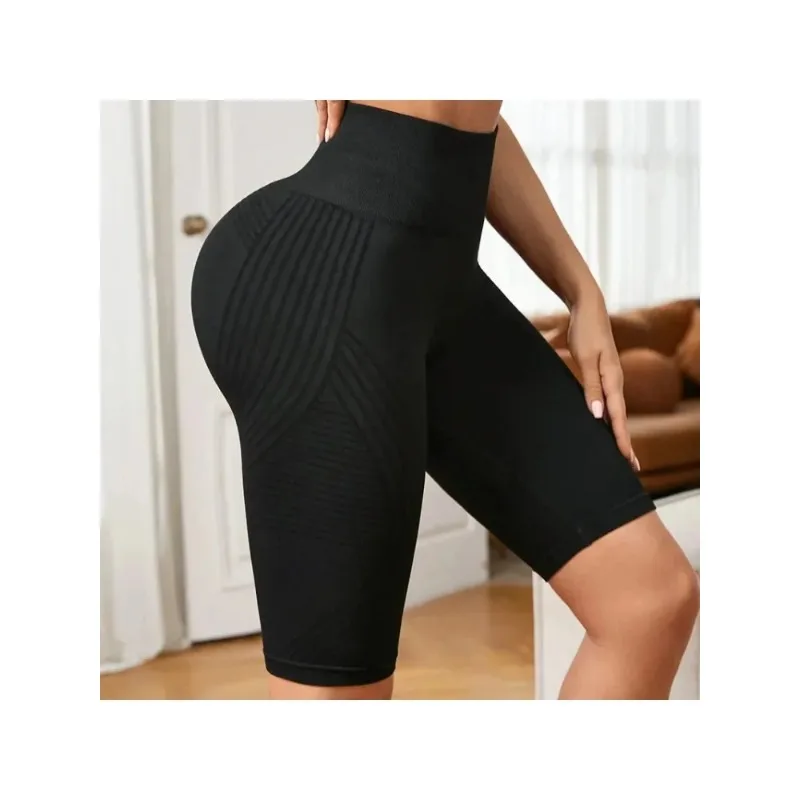 Europe and the United States hot-selling seamless hip-lifting fitness pants belly tight high-waisted peach hip yoga shorts
