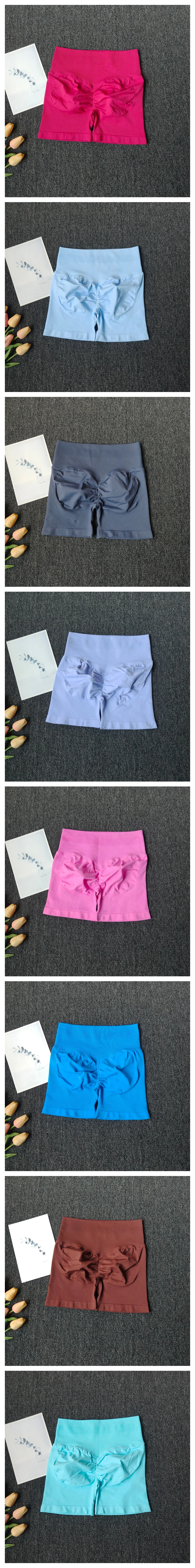 Women's Seamless Butt Lifting Workout Shorts, High Waist Tummy Control Yoga Shorts, High Stretch Tight Fit