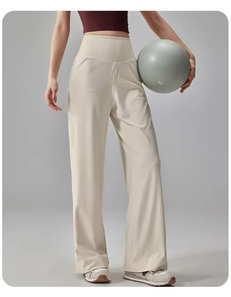 DFLMU High End Yoga Leggings Slim Yoga Pants High Waist Wide Leg Pants Bottoms Breathable Gym Casual Sports Bell Leggings Female