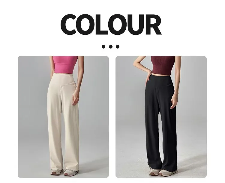 DFLMU High End Yoga Leggings Slim Yoga Pants High Waist Wide Leg Pants Bottoms Breathable Gym Casual Sports Bell Leggings Female