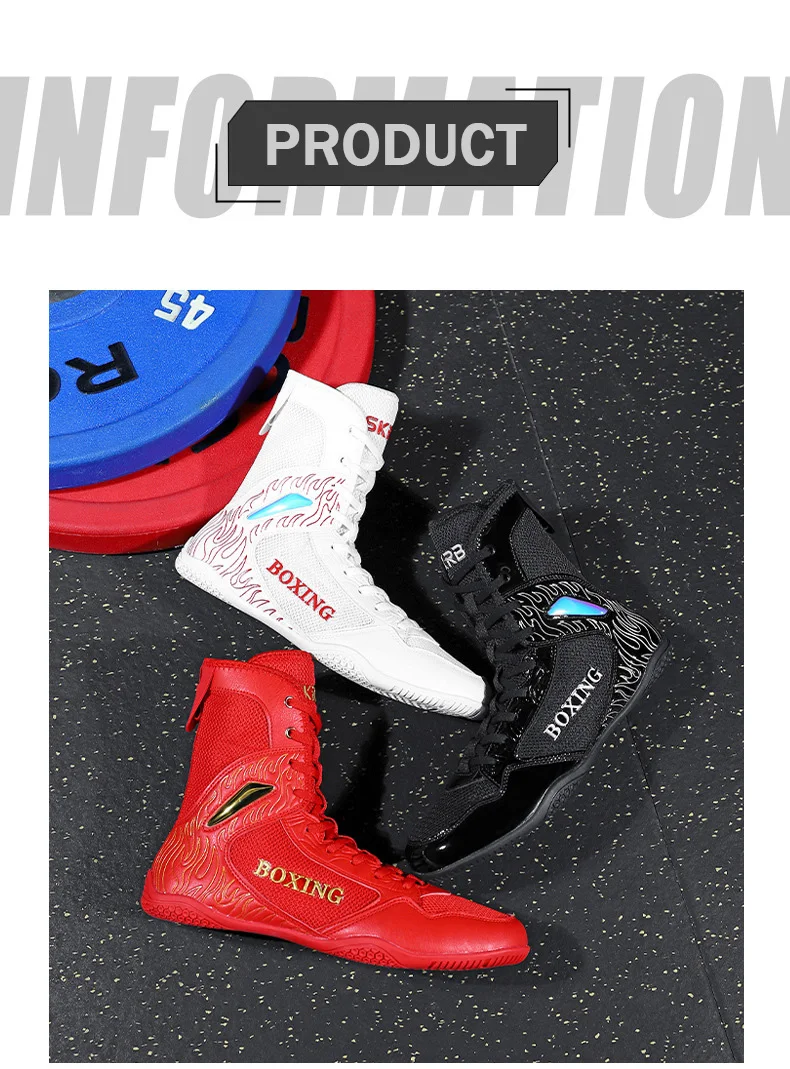 New High Tube Boxing Sneakers Men Quality Fighting Classic Training Wrestling Shoes Top Quality Sneakers Women's Sports Shoes