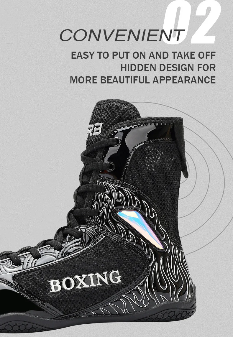 New High Tube Boxing Sneakers Men Quality Fighting Classic Training Wrestling Shoes Top Quality Sneakers Women's Sports Shoes
