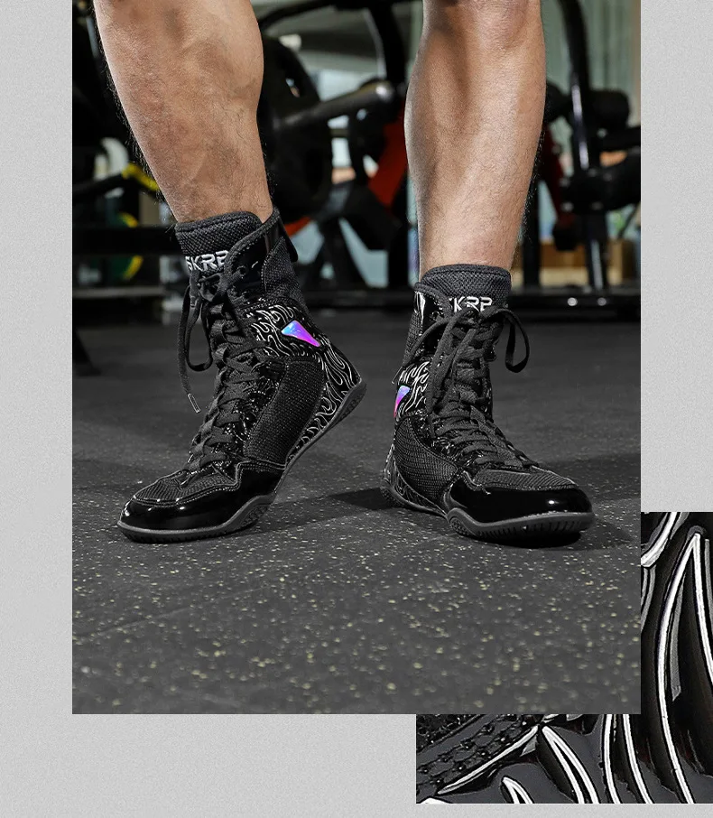 New High Tube Boxing Sneakers Men Quality Fighting Classic Training Wrestling Shoes Top Quality Sneakers Women's Sports Shoes