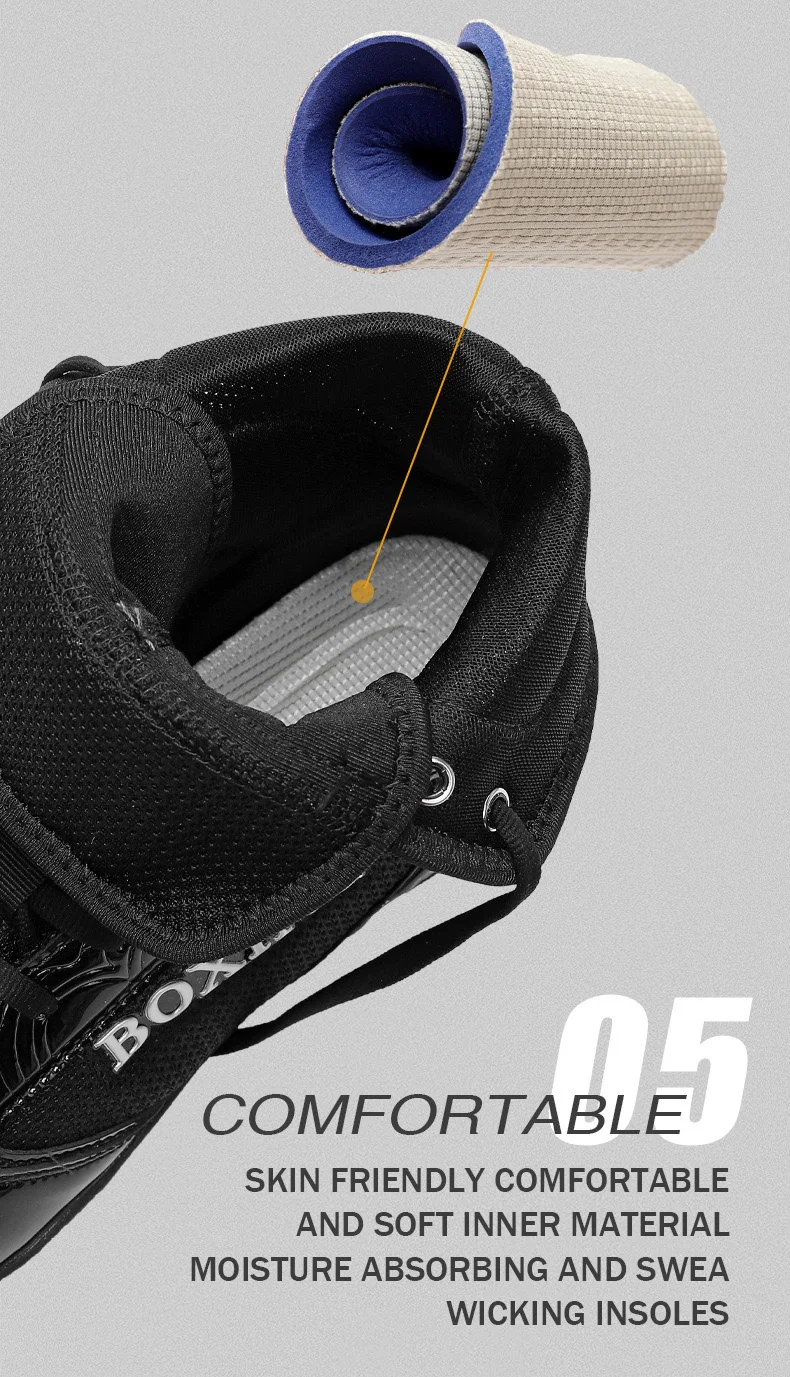 New High Tube Boxing Sneakers Men Quality Fighting Classic Training Wrestling Shoes Top Quality Sneakers Women's Sports Shoes