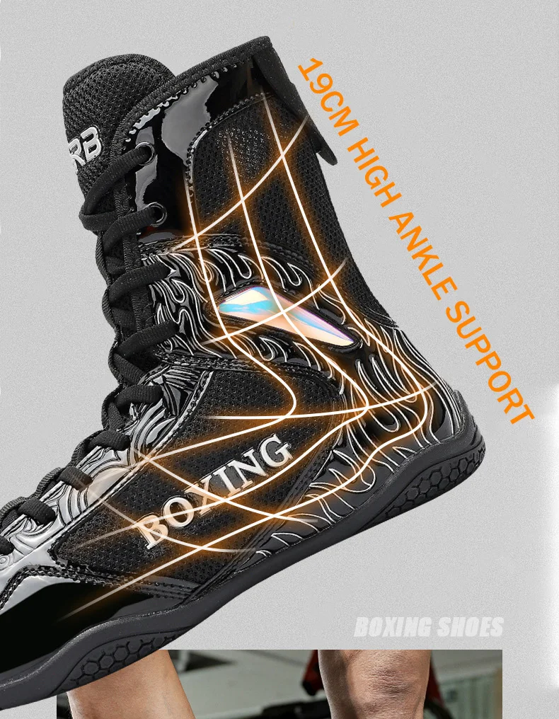 New High Tube Boxing Sneakers Men Quality Fighting Classic Training Wrestling Shoes Top Quality Sneakers Women's Sports Shoes