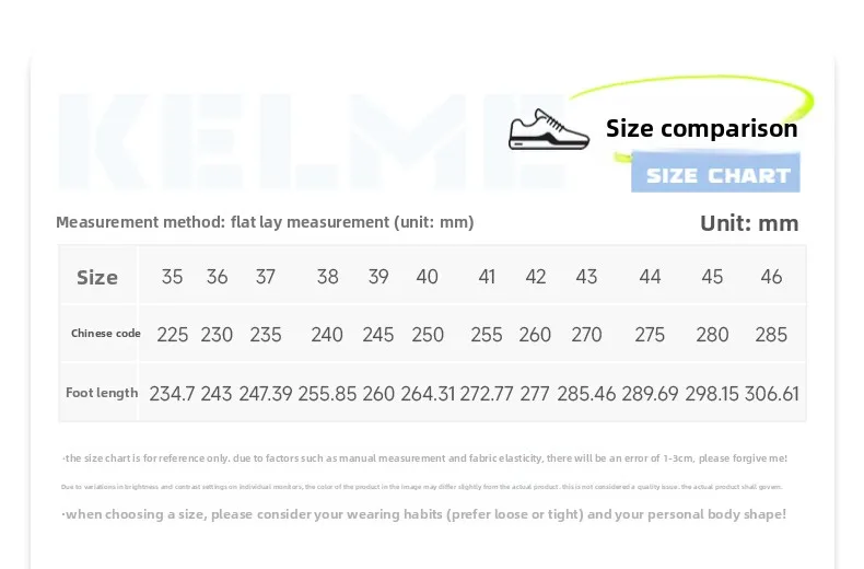 Kelme Dad Shoes Slip-resistant Women Men Retro Chunky Sneakers Casual Walking Running Shoes Fashion Comfortable Sportswear