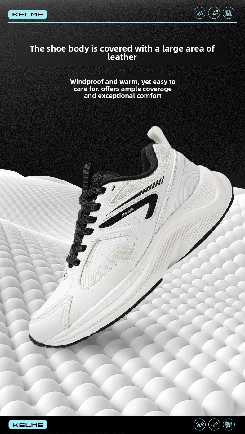 Kelme Dad Shoes Slip-resistant Women Men Retro Chunky Sneakers Casual Walking Running Shoes Fashion Comfortable Sportswear