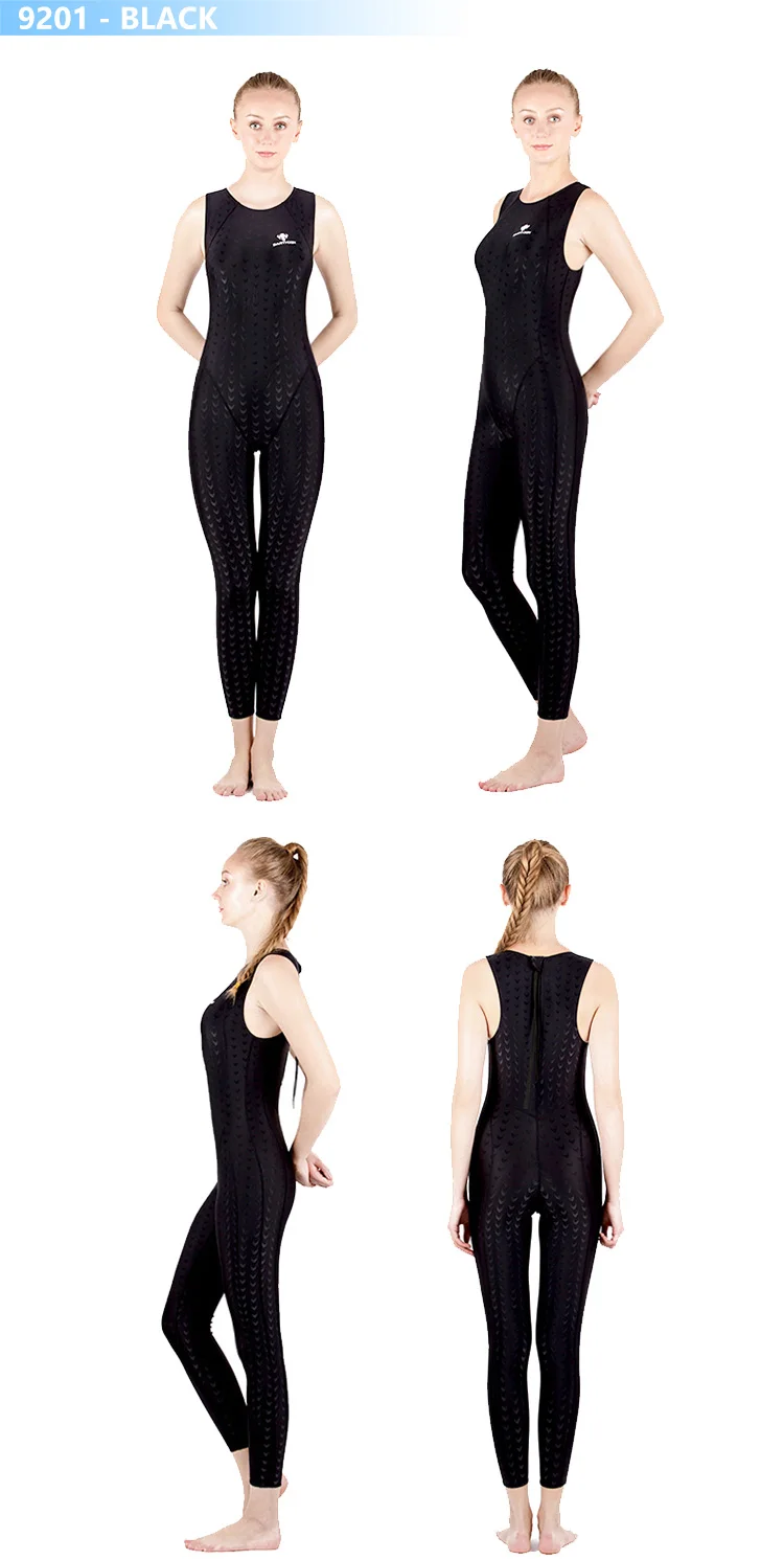 Women's Competition Swimwear Full Length Resistant Training Swimsuit Quick Dry Breathable Bodysuit