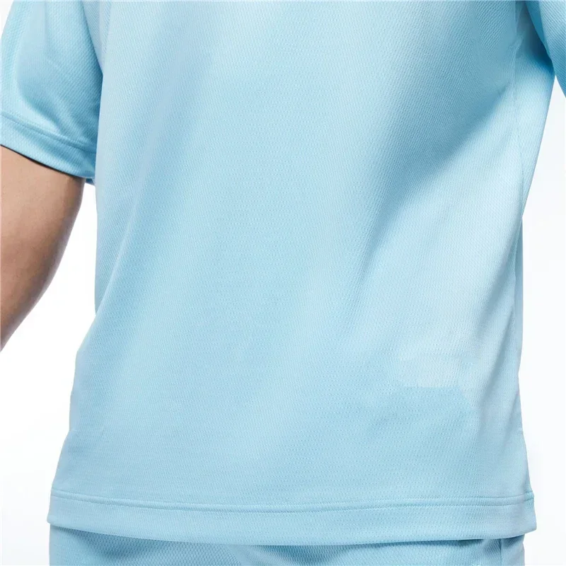 Plain Oversized Loose Mens Casual T-shirts Gym Bodybuilding Fitness Short Sleeves Tops Summer Mesh Breathable Quick Dry Shirts