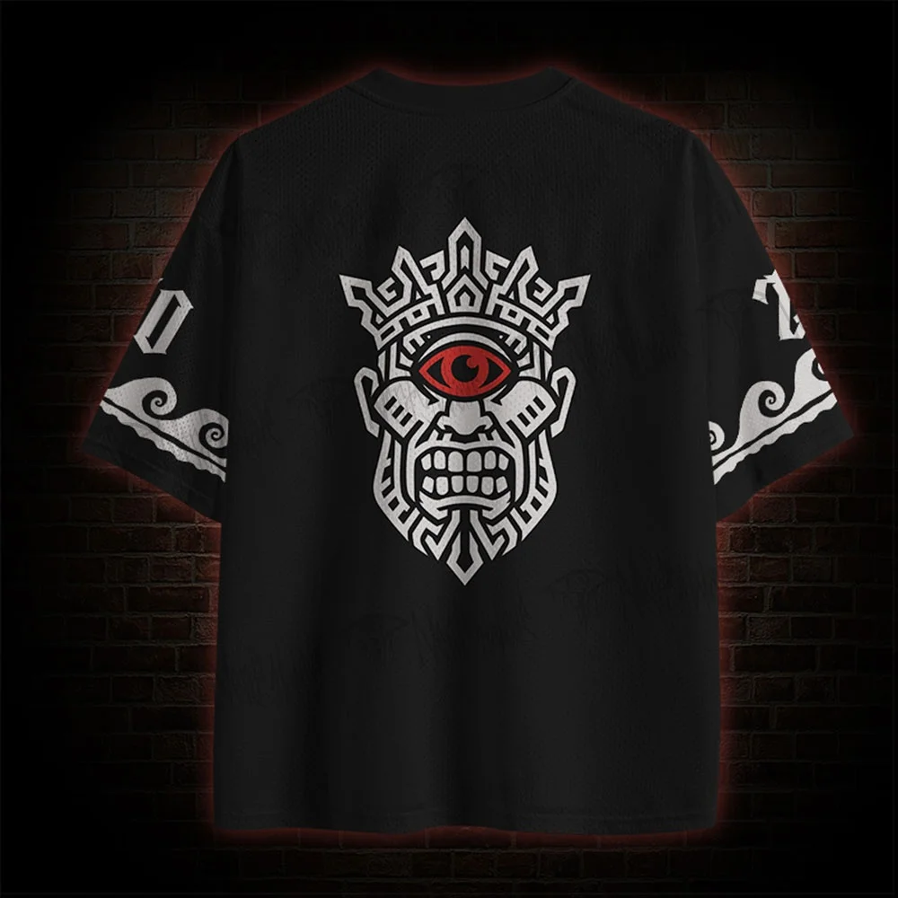 2026 New Nordic Mythical Theme Sports Fashion Short Sleeve V-neck Street View Clothing Mythical Fan Gifts T-shirt