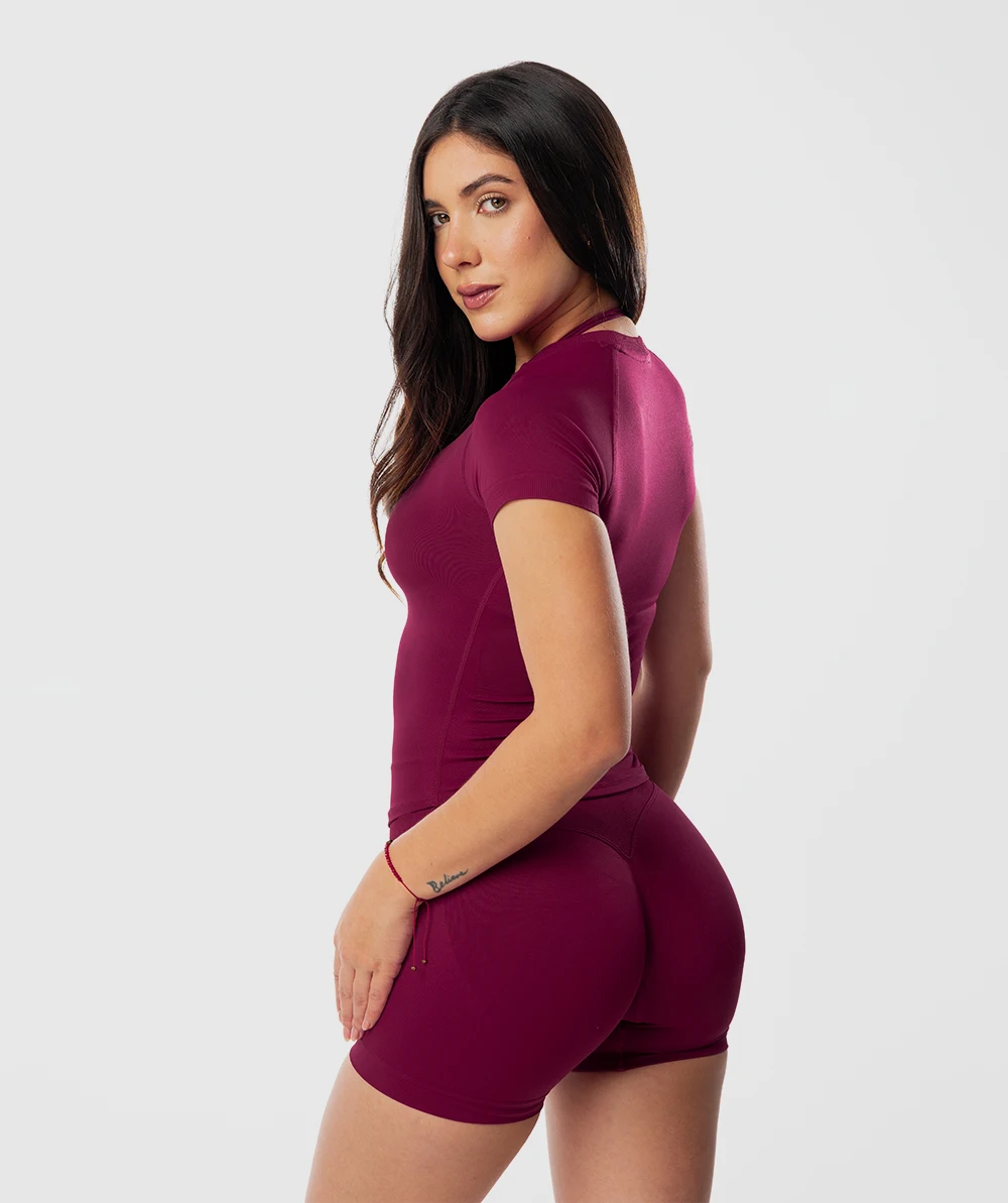 2 Pieces Sports Sets Short Sleeve Seamless Yoga Top Fitness Set Women Workout Running Sports Shorts Gym Suit