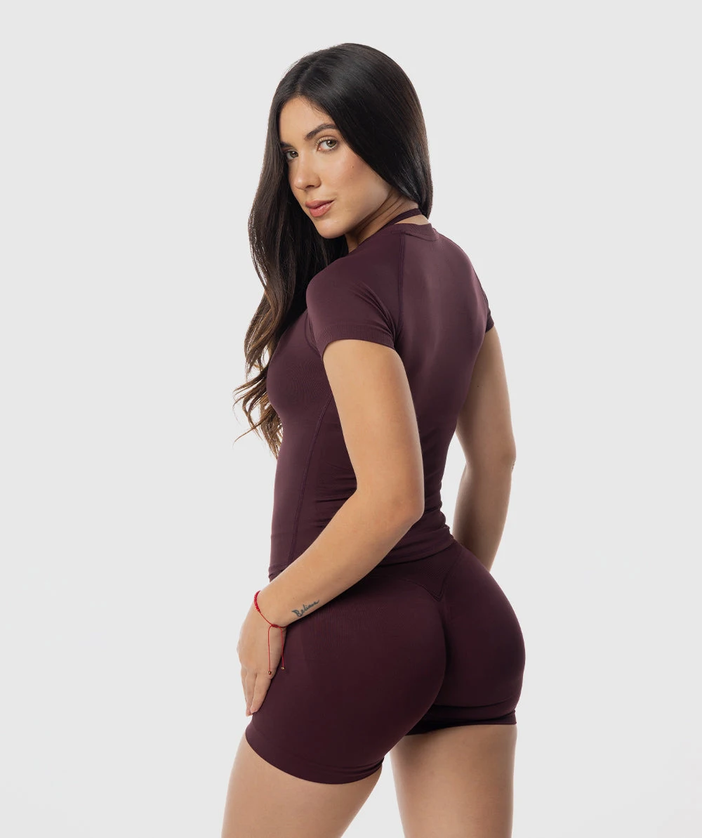 2 Pieces Sports Sets Short Sleeve Seamless Yoga Top Fitness Set Women Workout Running Sports Shorts Gym Suit