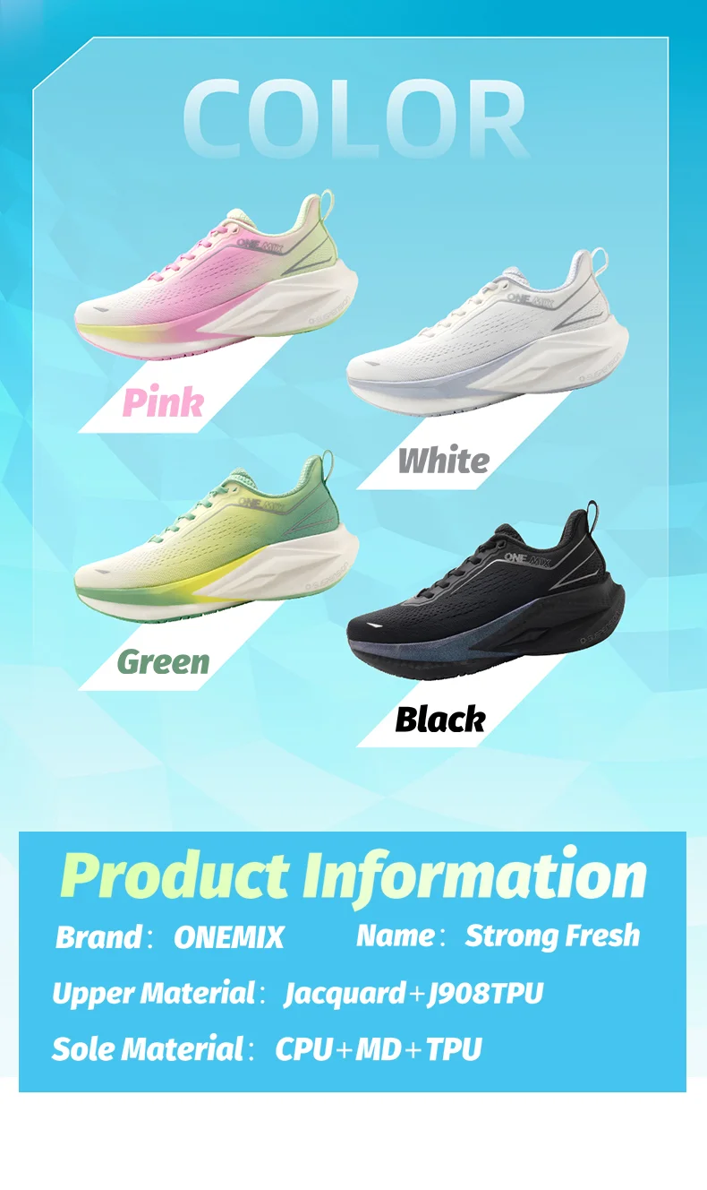 ONEMIX 2026 Men's Running Shoes Super Lightweight Outdoor Athletic Training Jogging Sneakers Anti-Slip Wear-Resistant Walking