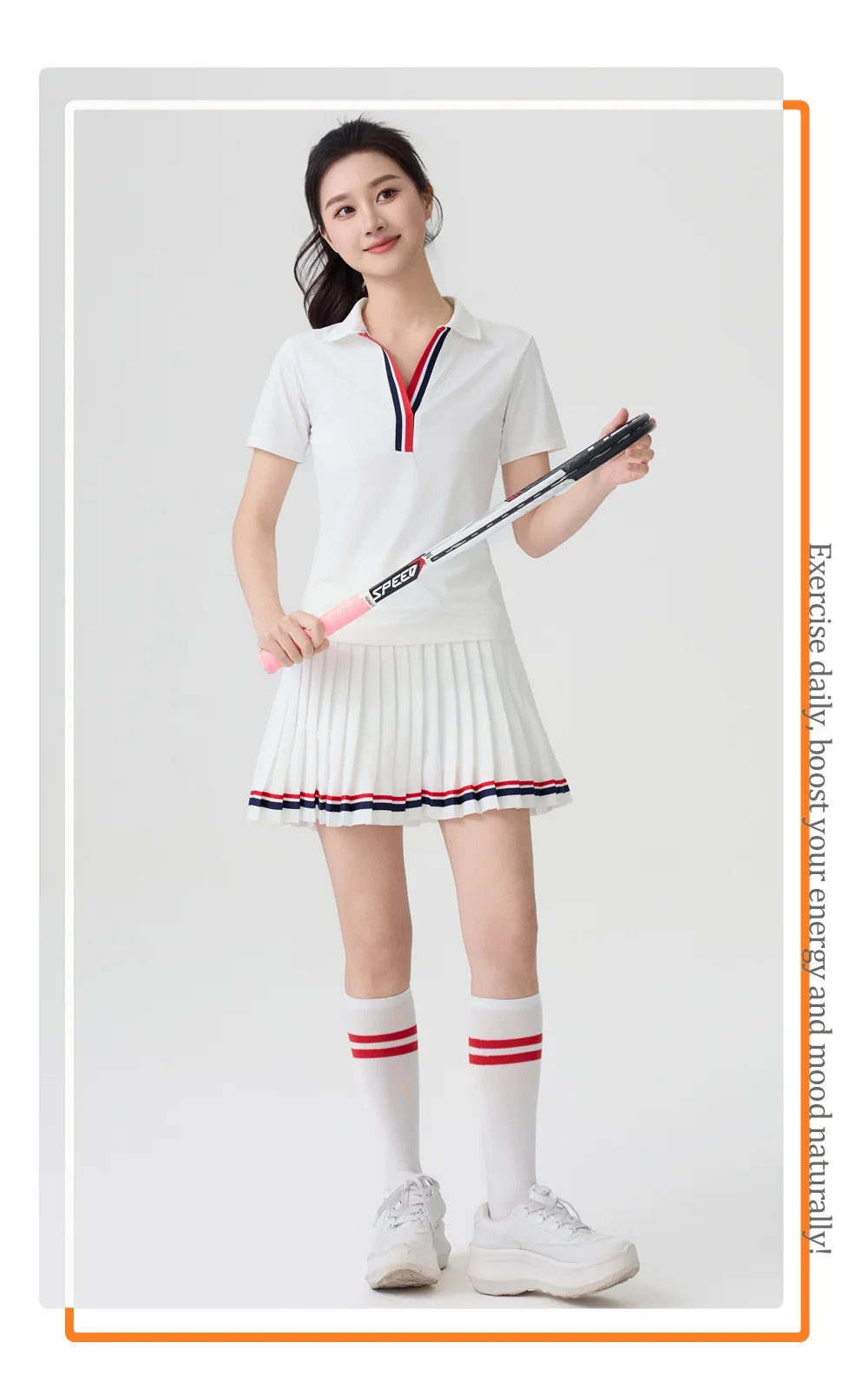 New Style Tennis Skirt, High-Waisted Slimming Tennis Wear, Quick-Drying Half-Length Pleated Skirt, Badminton Running Fitness Sports Short Skirt