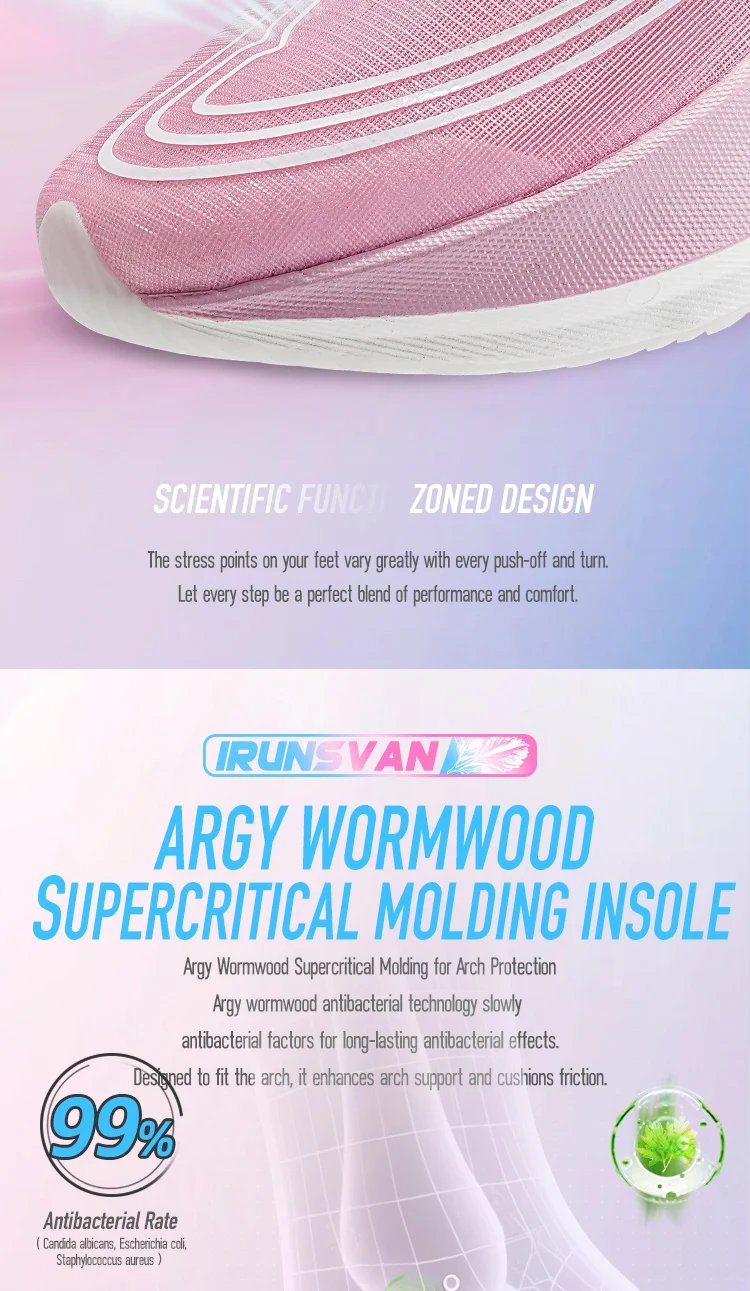 IRUNSVAN Fei Ran 3.0 Air Cushion Running Shoes Shock Absorption Sports Shoes Ultra Light Soft Sole Unisex Shoes