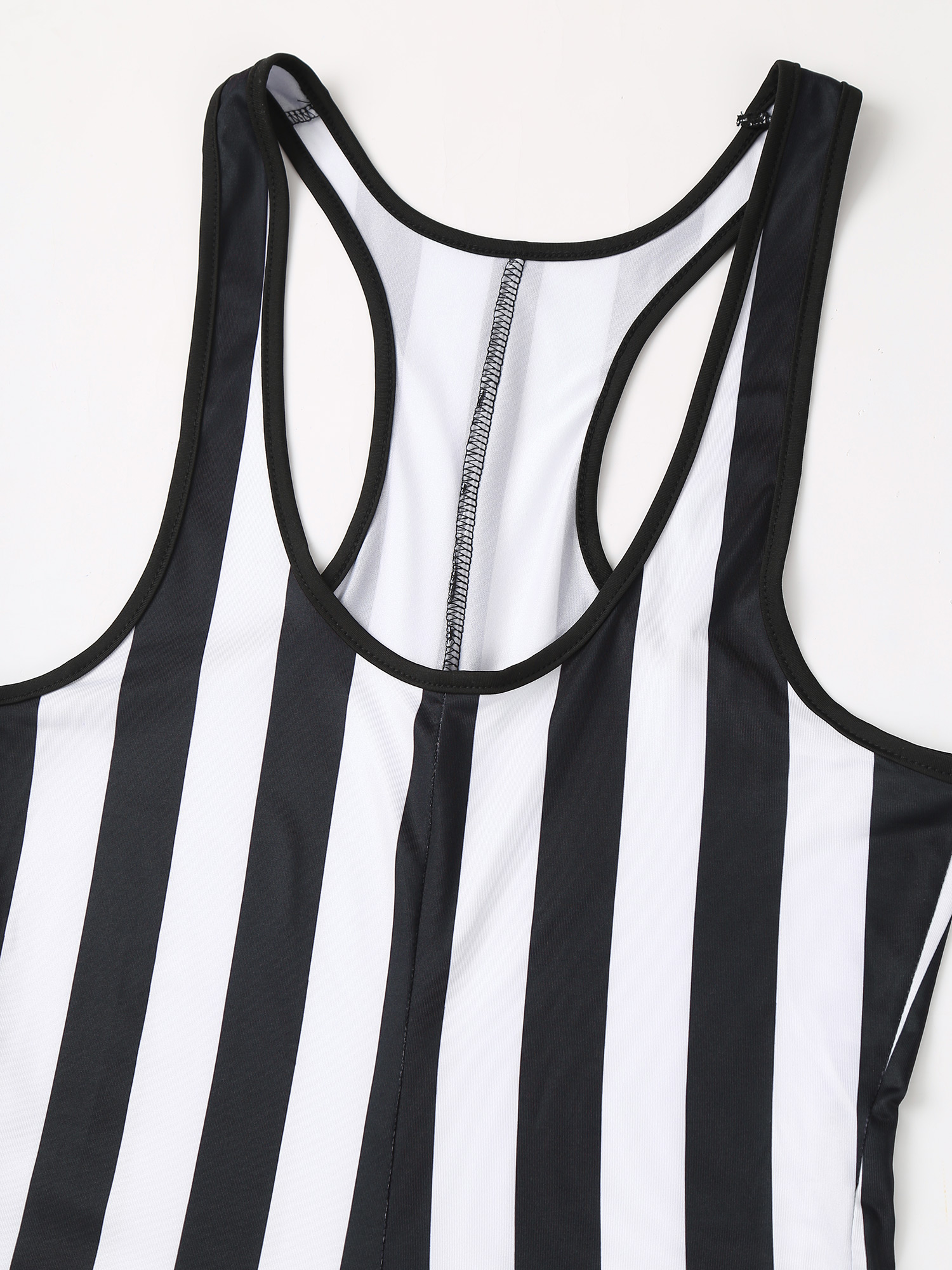 Mens Swim Bodysuit Striped Leotard Wrestling Singlet One Piece Swimsuit Beachwear Boxer Shorts Rompers Bodybuilding Shapewear
