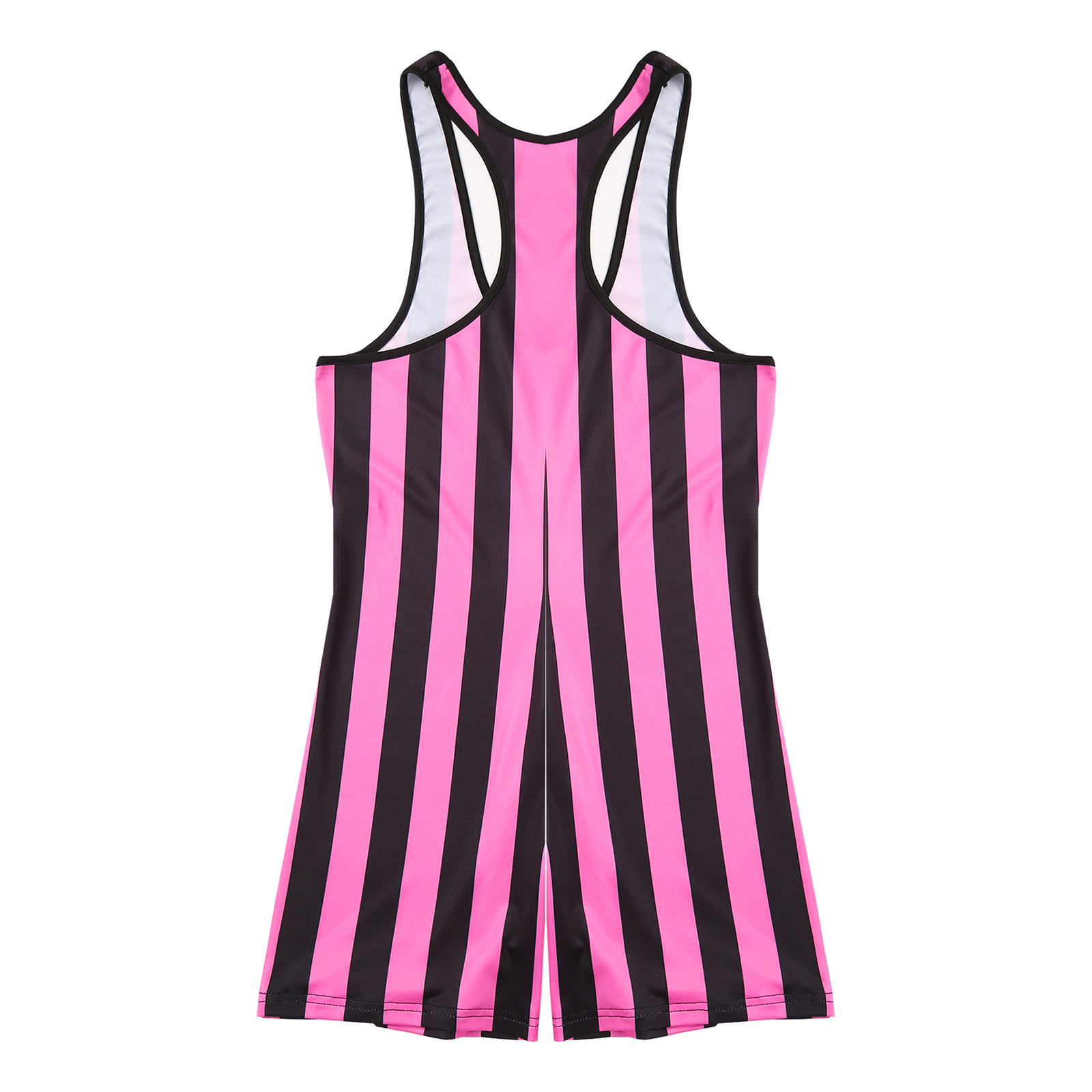 Mens Swim Bodysuit Striped Leotard Wrestling Singlet One Piece Swimsuit Beachwear Boxer Shorts Rompers Bodybuilding Shapewear