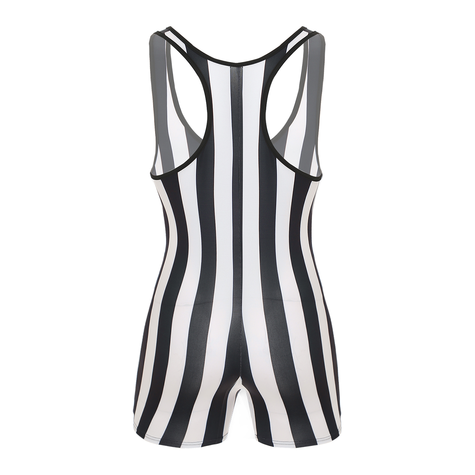 Mens Swim Bodysuit Striped Leotard Wrestling Singlet One Piece Swimsuit Beachwear Boxer Shorts Rompers Bodybuilding Shapewear