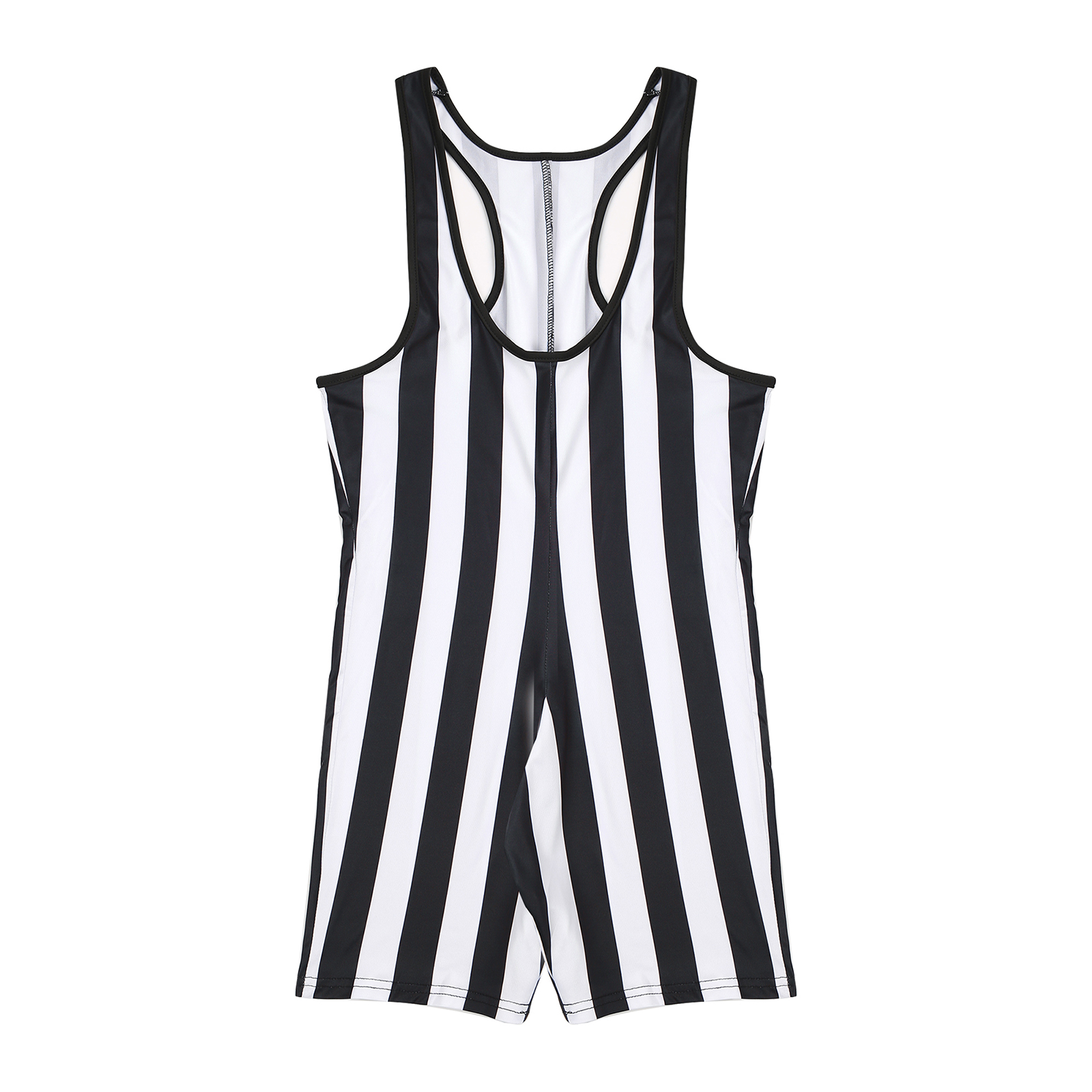 Mens Swim Bodysuit Striped Leotard Wrestling Singlet One Piece Swimsuit Beachwear Boxer Shorts Rompers Bodybuilding Shapewear