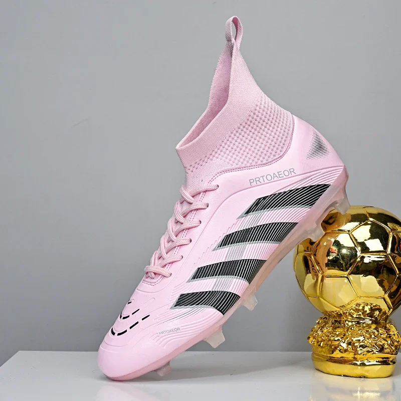 New Men Professional Soccer Shoes Boys Comfortable Non-Slip Football Boots Sneakers Ankle Sports Shoes TF/FG Match Unisex