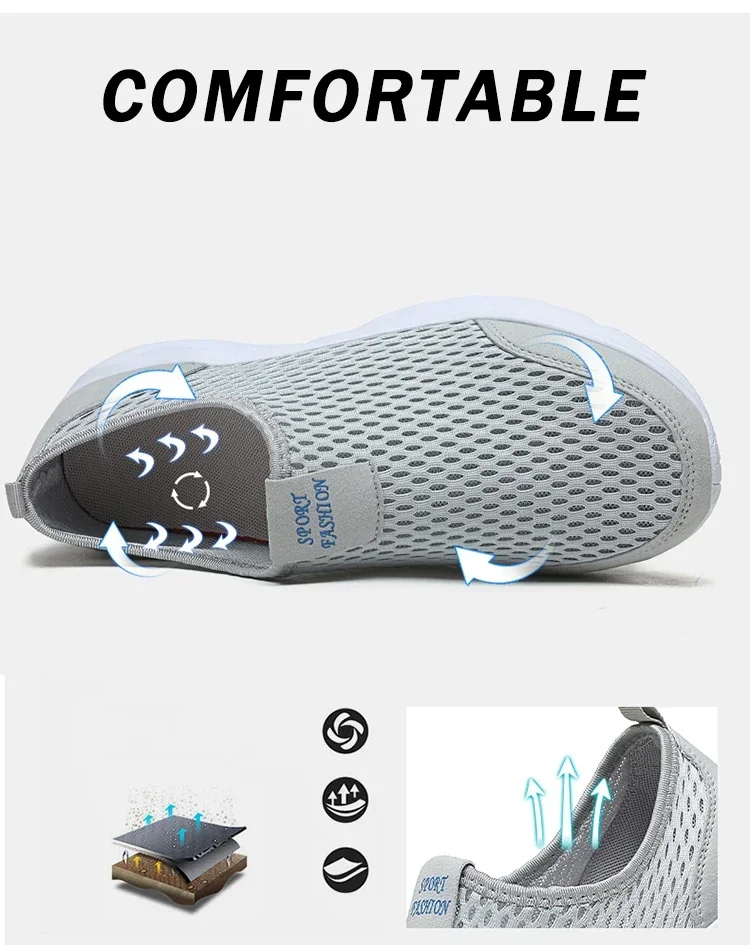 Men Loafers Light Walking Breathable Summer Comfortable Women Casual Shoes Men Sneakers Couple Shoes Plus Size