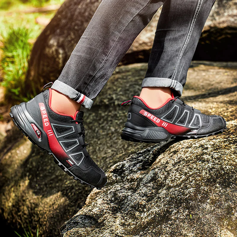 Men Hiking Shoes Outdoor Rubber Non-Slip Outdoor Trainers Comfortable Hiking Travel Sports Shoes Tactical Women's Training Shoes
