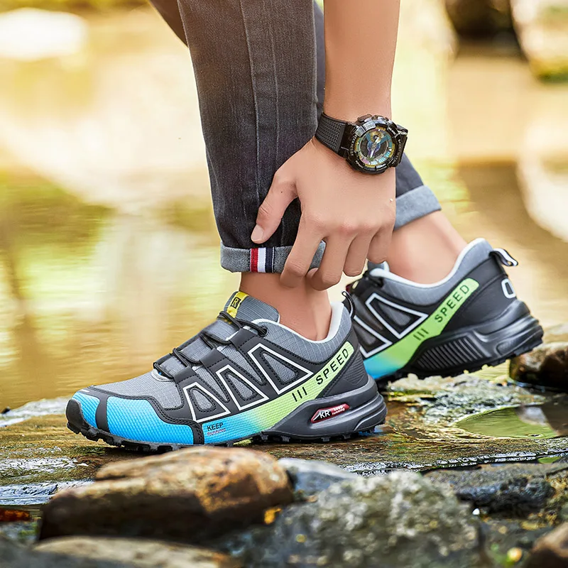 Men Hiking Shoes Outdoor Rubber Non-Slip Outdoor Trainers Comfortable Hiking Travel Sports Shoes Tactical Women's Training Shoes