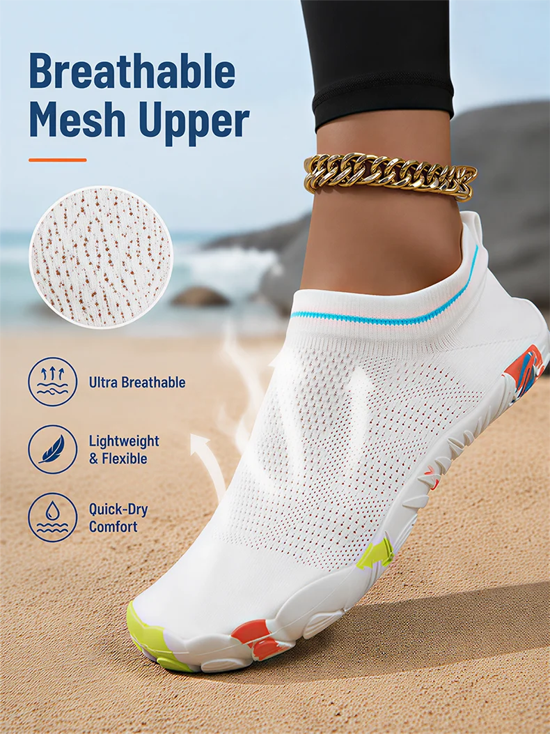Unisex Barefoot Water Shoes Anti-Slip Quick-Drying Outdoor Beach Wading Swimming Aqua Shoe Outdoor Activities Surfing Sneakers