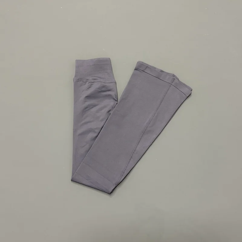 HISTELLO Yoga Flare Pants Low Waist Seamless Scrunch Butt Lifting Tummy Control Workout Gym Sports Bell Bottom Leggings